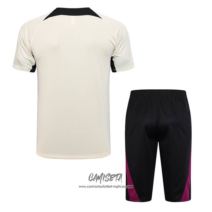 Chandal del Paris Saint-Germain 2023-2024 Manga Corta Albaricoque - Pantalon Corto